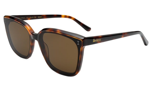 Mallorca Sunglasses Side Profile in Havana / Brown Flat