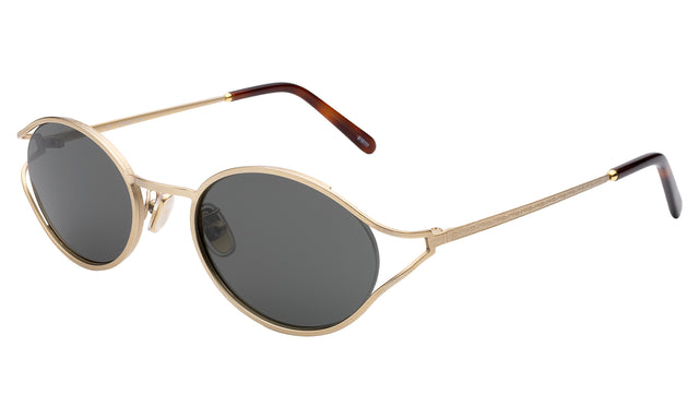 Maria Sunglasses Side Profile in Gold / Grey