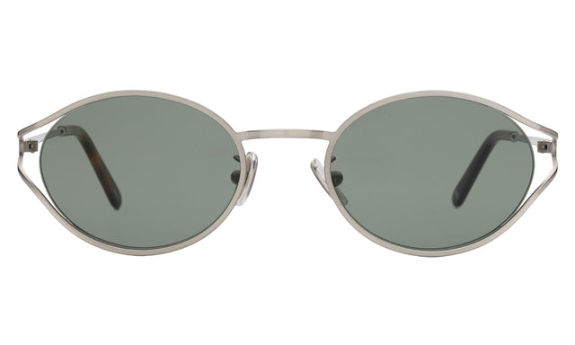 Maria Sunglasses in Silver with Olive