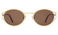 Front view of Maria Sunglasses in Gold/Brown