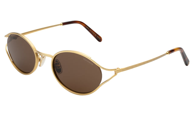 Maria Sunglasses side view in Gold / Brown