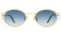 Front view of Maria Sunglasses in Gold/Midnight Blue Gradient