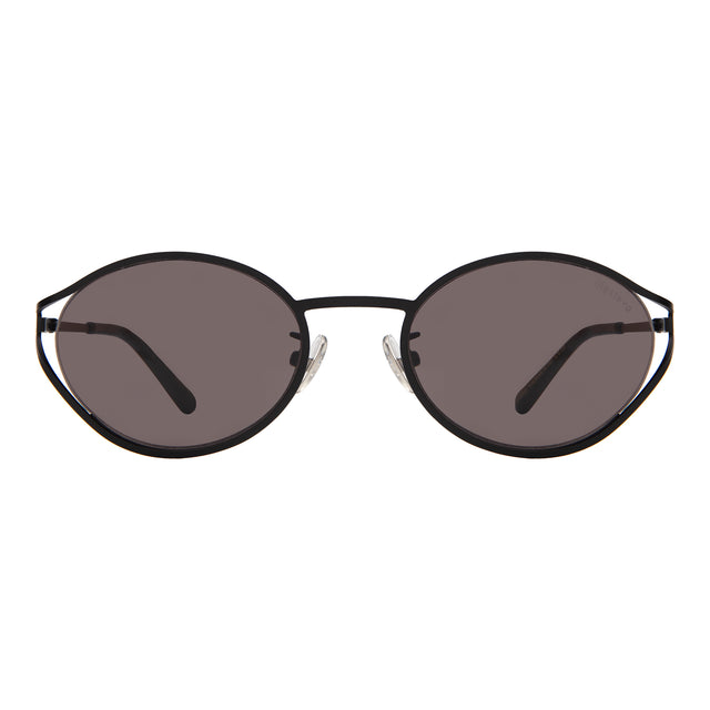 Maria Sunglasses front view in Matte Black with Grey