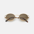 Front view of Maria Sunglasses in Rose Gold/Taupe Gradient