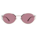 Front view of Maria Sunglasses in Silver/Plum See Through