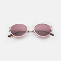Front view of Maria Sunglasses in Silver/Plum See Through