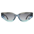 Front view of Mary Lou Sunglasses in Deep Sea/Grey Flat Gradient