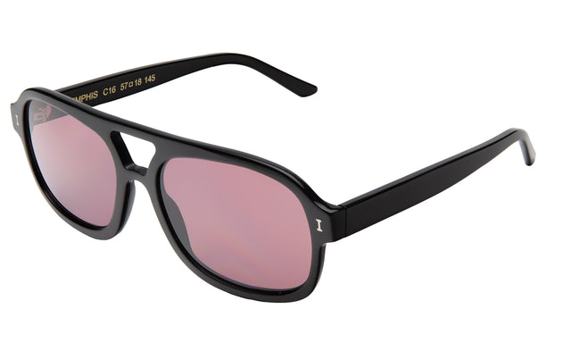 Memphis 57 Sunglasses side view in Black / Plum See Through