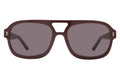 Front view of Memphis 57 Sunglasses in Bordeaux/Grey