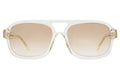 Front view of Memphis 57 Sunglasses in Champagne/Taupe Gradient