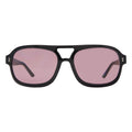Front view of Memphis 57 Sunglasses in Black/Plum See Through