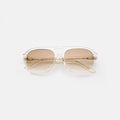 Front view of Memphis 57 Sunglasses in Champagne/Taupe Gradient
