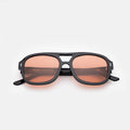Front view of Memphis Sunglasses in Black/Sunset