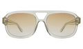 Front view of Memphis Sunglasses in Champagne/Taupe Gradient