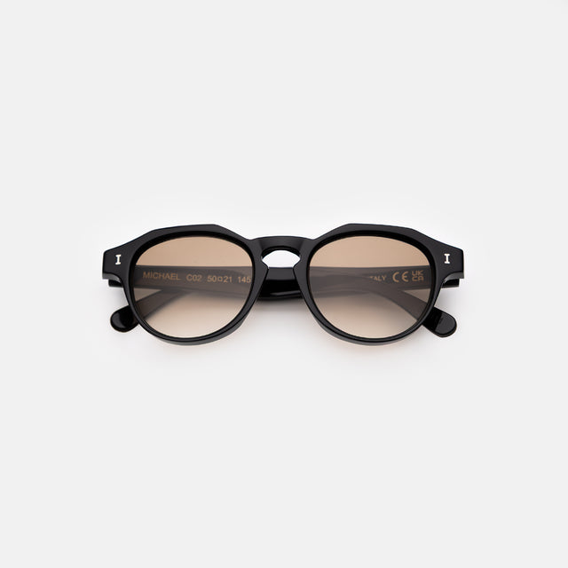 Michael Sunglasses side view in Black / Taupe Gradient