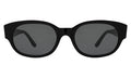 Front view of Montreal E Sunglasses in Black/Grey Flat