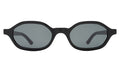 Front view of Munich Sunglasses in Black/Grey Flat