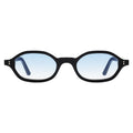 Front view of Munich Sunglasses in Black/Blue Flat Gradient See Through
