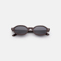 Front view of Munich Sunglasses in Bordeaux/Grey Flat