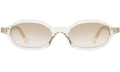 Front view of Munich Sunglasses in Champagne/Taupe Flat Gradient