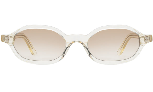 Munich Sunglasses front view in Champagne with Taupe Flat Gradient