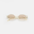 Front view of Munich Sunglasses in Champagne/Taupe Flat Gradient
