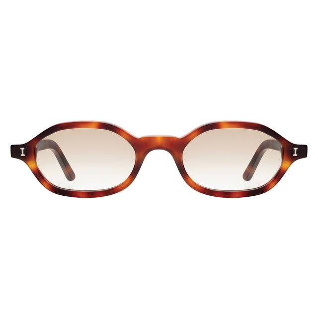Munich Sunglasses front view in Havana with Taupe Flat Gradient