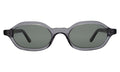 Front view of Munich Sunglasses in Mercury/Olive Flat