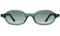 Front view of Munich Sunglasses in Pine/Olive Flat Gradient