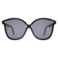 Front view of Nancy 57 Sunglasses in Black/Grey