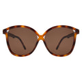 Front view of Nancy 57 Sunglasses in Havana/Brown