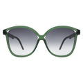 Front view of Nancy 57 Sunglasses in Pine/Grey Gradient