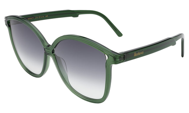 Nancy 57 Sunglasses Side Profile in Pine / Grey Gradient