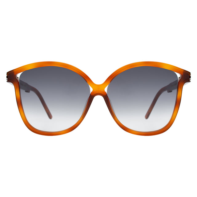 Nancy 57 Sunglasses front view in Red Havana with Grey Gradient