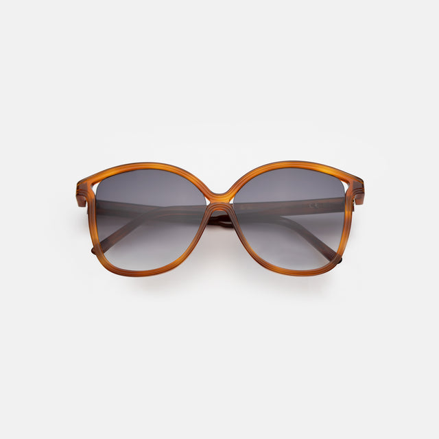Nancy 57 Sunglasses side view in Red Havana / Grey Gradient