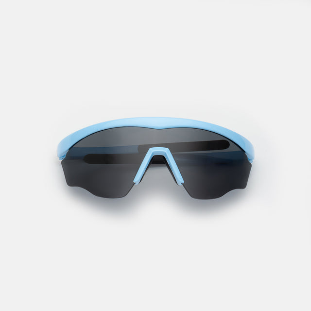 Nick Kyrgios x illesteva 1 Sports Frames side view in Baby Blue / Grey
