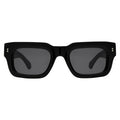 Front view of Nick Kyrgios x illesteva 2 Sunglasses in Black/Grey Flat