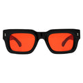 Front view of Nick Kyrgios x illesteva 2 Sunglasses in Black/Red Flat See Through