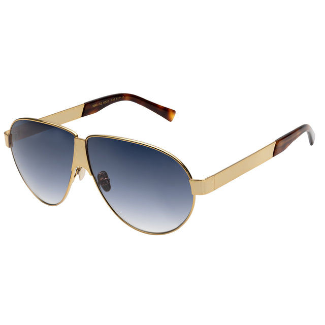 Niki Sunglasses side view in Gold / Navy Gradient