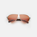 Front view of Niki Sunglasses in Silver/Desert