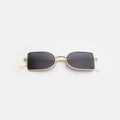 Front view of Nostrand Sunglasses in Gold/Grey