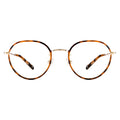 Front view of Oxford 52 Optical in Havana/Gold/Optical