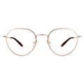 Front view of Oxford 52 Optical in Linen/Rose Gold/Optical