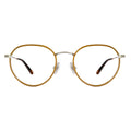 Front view of Oxford Optical in Saddle/Silver/Optical