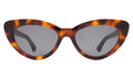 Front view of Pamela Sunglasses in Havana/Grey Flat