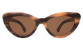 Front view of Pamela Sunglasses in Hazelnut/Brown Flat