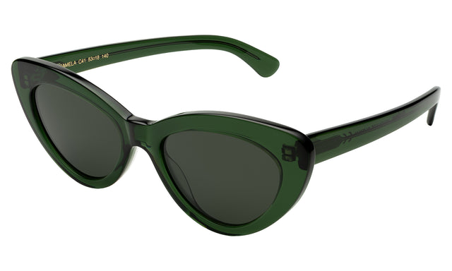 Pamela Sunglasses Side Profile in Pine / Olive Flat