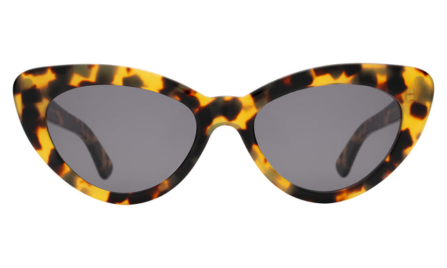 Pamela Sunglasses front view in Tortoise with Grey Flat