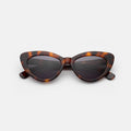 Front view of Pamela Sunglasses in Havana/Grey Flat