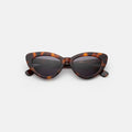 Front view of Pamela Sunglasses in Havana/Grey Flat